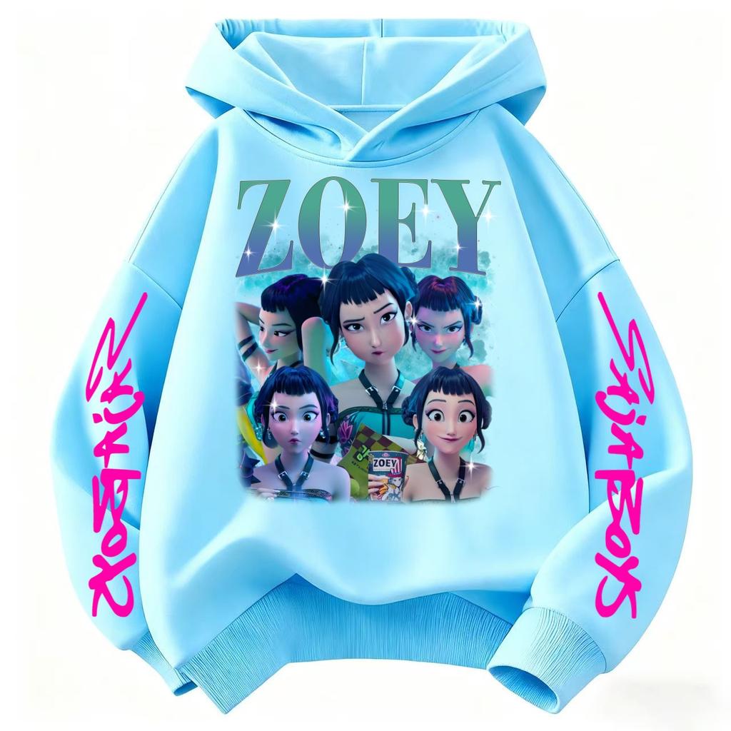 Зои Хантрикс K-pop Охотник на демонов Мерч Детская толстовка Харадзюку Пуловер Топы Толстовка для девочки Подарок для фанатов