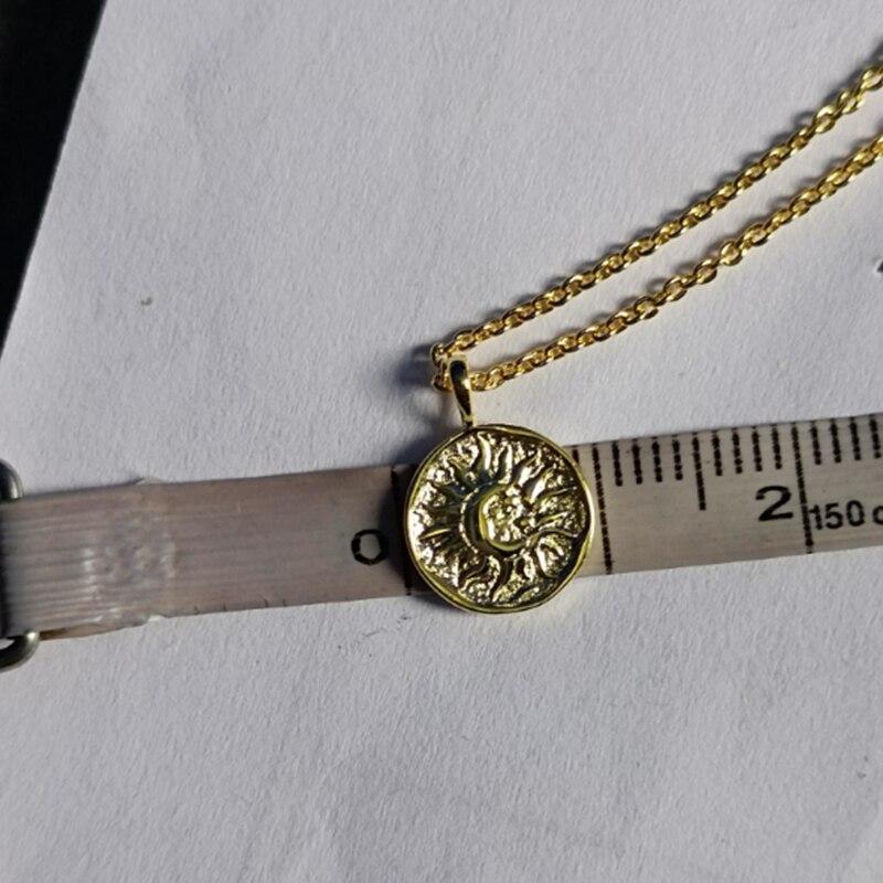 Aide 925 пробы серебро Солнце Луна Звезда покрытие Золотая цепочка на ключицы ожерелье для женщин простые ювелирные изделия свадебные ожерелья воротники