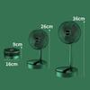 Mini Portable Desk Fan Foldaway Table Fan USB Rechargeable Pedestal Standing Floor Fan Lightweight Telescopic Fan Adjustable Height Fan