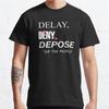 Мужская мода повседневная с короткими рукавами Delay Deny Depose We The People Черные футболки Oversize Футболки