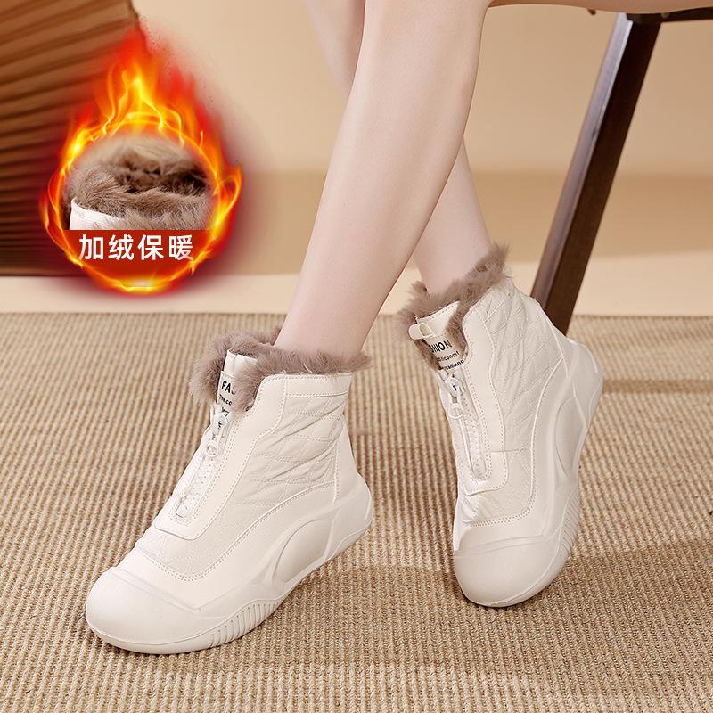 Женская обувь зимняя бархатная утолщенная теплая популярная высокая повседневная модная универсальная теплая обувь зимние ботинки