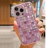 Прозрачный противоударный чехол с сеткой из страз для iPhone 14/15/16/17 Promax