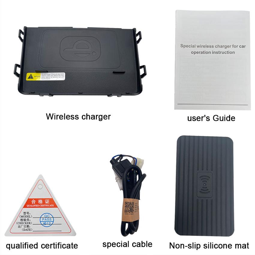 Car QI Wireless Charger Fast Charging Plate Phone Holder Wireless Phone Charger For Volkswagen Tiguan 2014 2015 2016 2017 2018