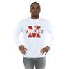Disney Mens Mickey Mouse Letter Peak Sweatshirt
