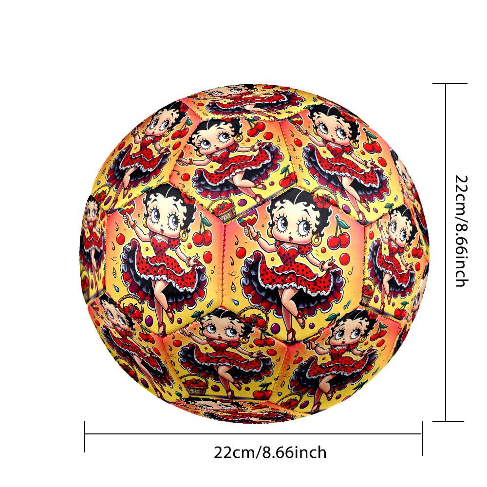 Size 5 Soccer Ball - Outdoor Sport Football with Betty Boop Pattern, Ideal Gift for Birthdays, Christmas, Father's Day, Graduation