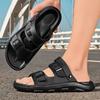 Summer Sandals for Men Lightweight Cushioned Slippers with Anti Slip and Breathable Arch Support Classic Double Button Sandals
