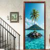 1 шт. Виниловая наклейка на дверь с пейзажем для спальни, домашнего декора, самоклеящаяся, съемная наклейка на стену, реставрация двери, водонепроницаемый постер