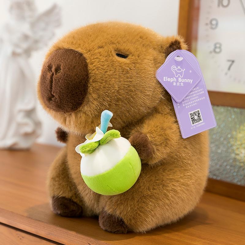 Cartoon Ice Cream Capybara Plush Toys Children's Birthday Gifts Coconut Milk Kapi Travel Souvenir Smoothie Dolls