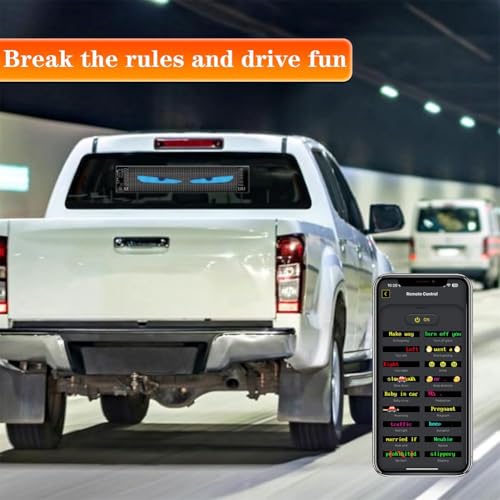 2 шт. Devil Eye Lights для автомобиля, большой программируемый гибкий автомобильный светодиодный дисплей, гибкий дисплей Bluetooth с настраиваемой прокруткой текста,