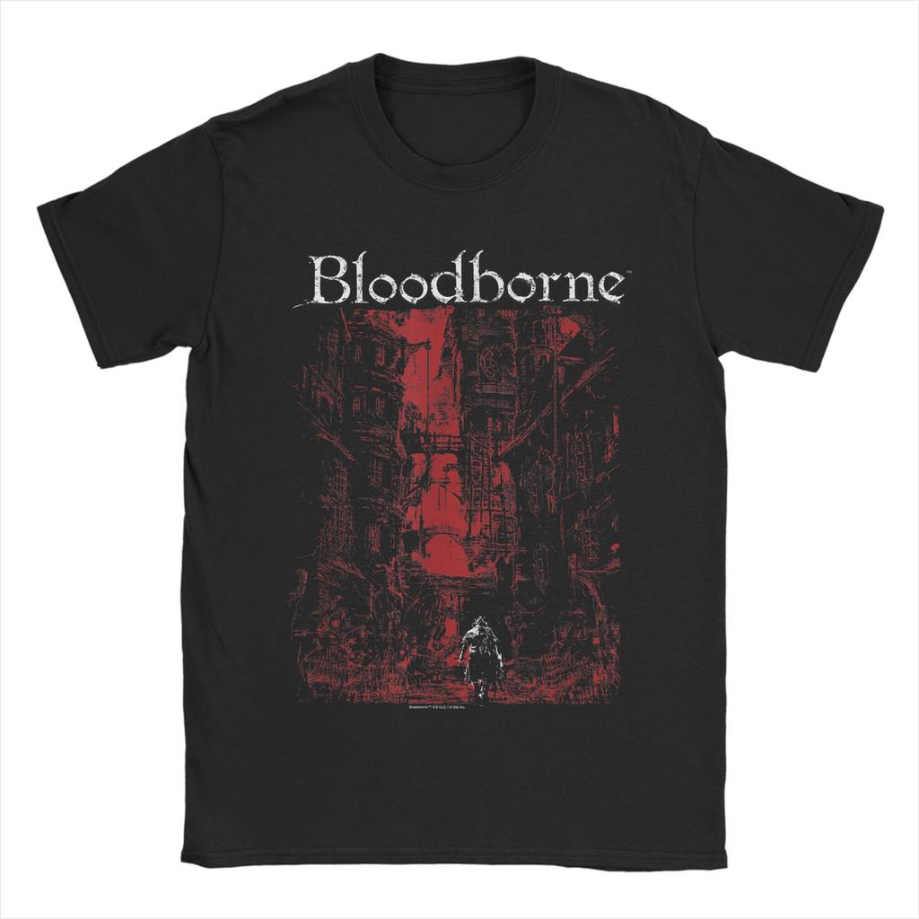 Bloodborne T-Shirt Beach  Streetwear T-Shirts 100 Cotton Trending Tee Shirt For Mens Short Sleeves Loose Top Tees