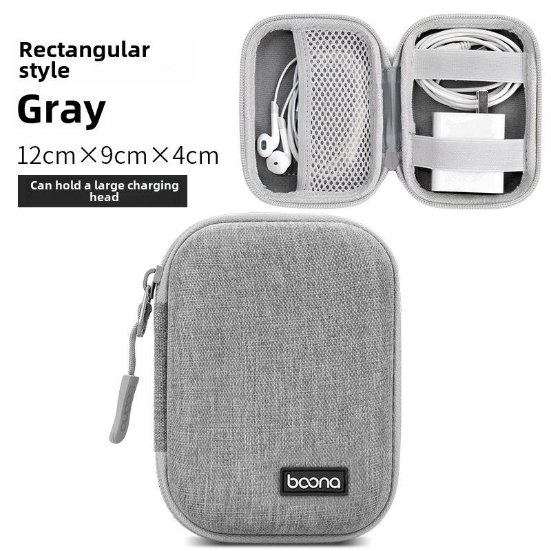 Коробка для хранения Bluetooth-гарнитуры и зарядного устройства — защита EVA для кабелей, USB-дисков, телефонных аксессуаров