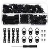 251 Pcs Picture Hanging Kit - 50 Pcs Sawtooth Frames 50 Turn Buttons 150 Screws 1 Screwdriver for Hanging Photos Artwork