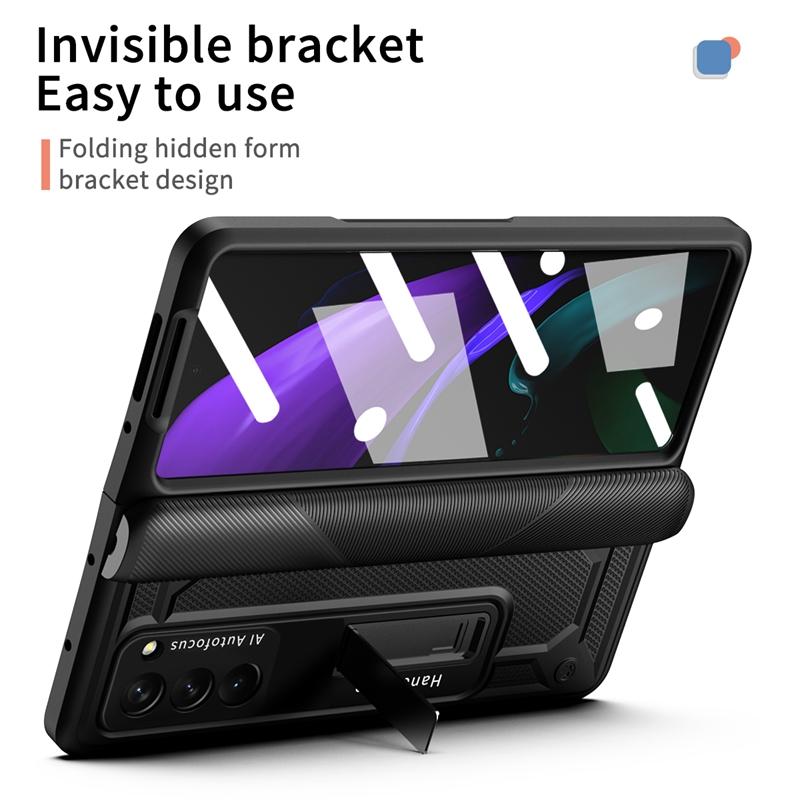 Для Samsung Galaxy Z Fold 2 3 4 чехол с магнитной адсорбцией и подставкой для Z Fold 3 5g полная защита противоударный чехол