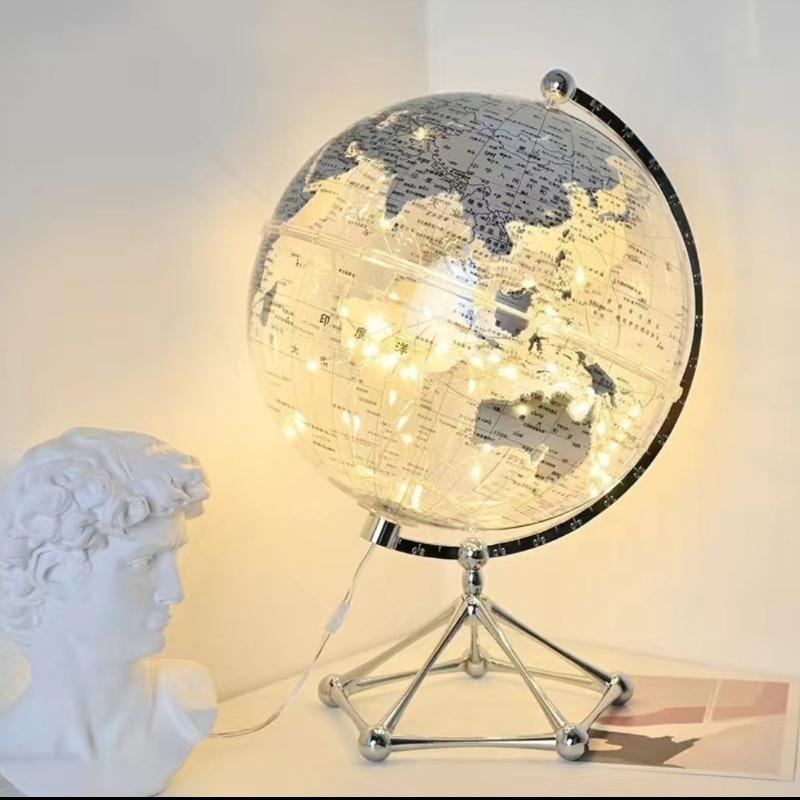 Прозрачный шар с лампой, светящийся орнамент, роскошная настольная лампа, украшение, подарок девушке на выпускной ученику средней школы