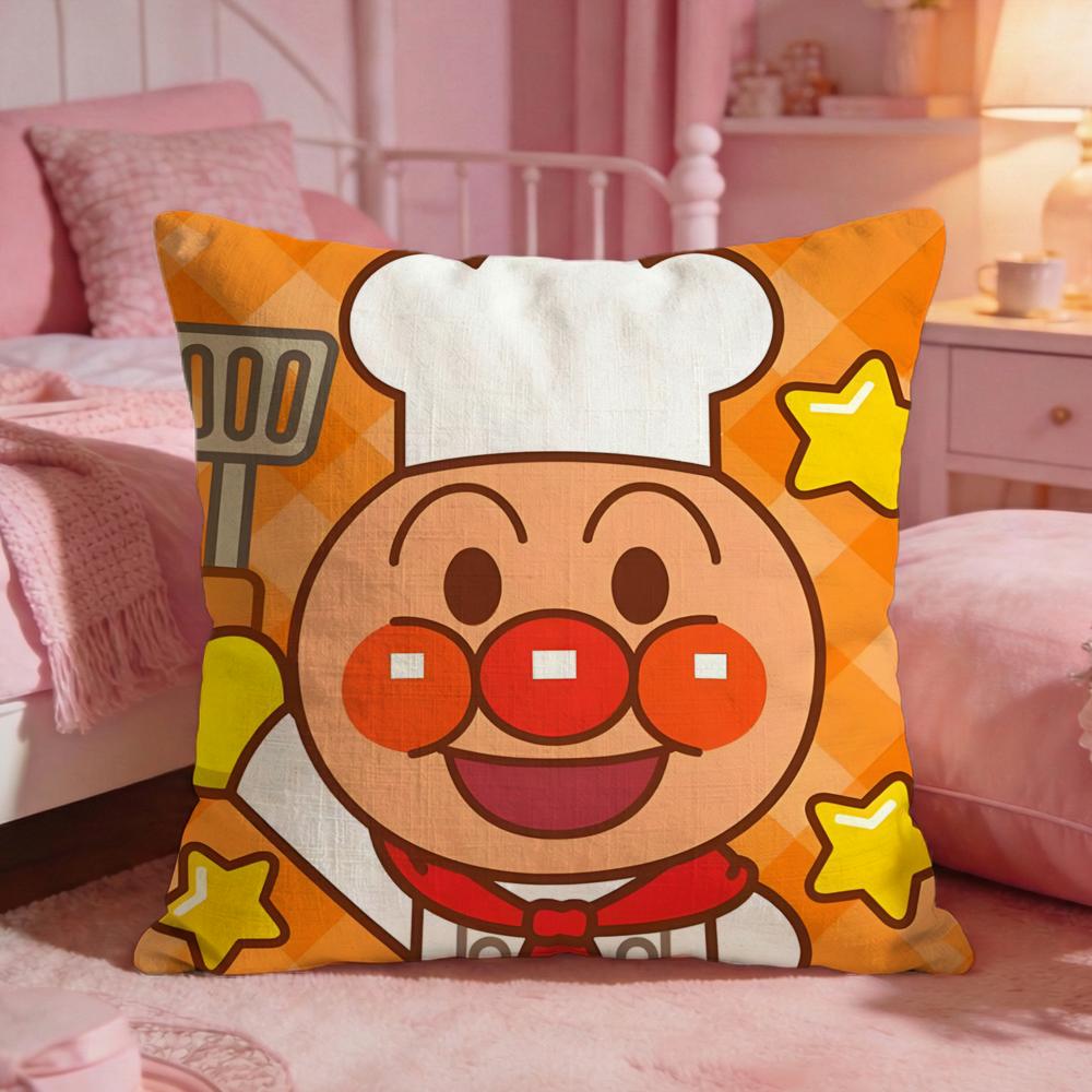 AAnpanmanS Cute Cartoon Cushion Cover Premium Comfort Reversible Pillow Cove Two In One Design For Any Room Car Interior