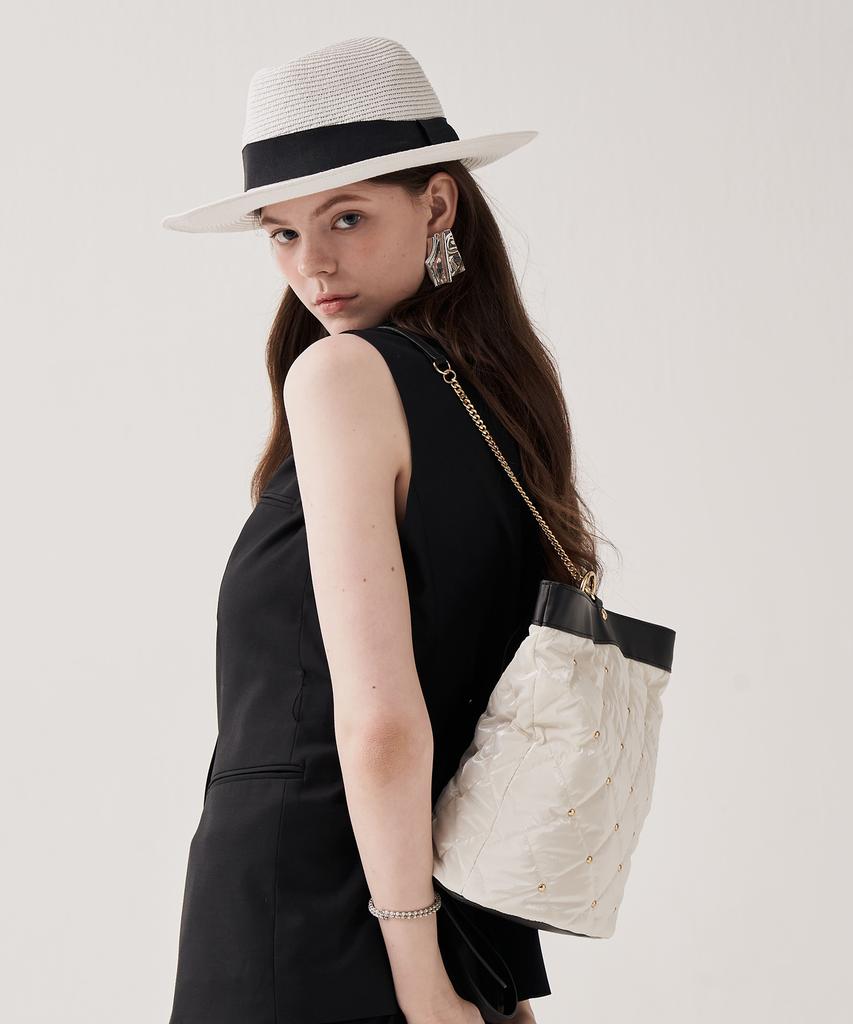 Jina In Ny 3-Way Use Elizabeth Mini Backpack [White Combo]