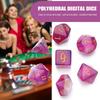 7pcs/set Gift Multi Sides Toy Dices Game Accessory Dice Set Glitter