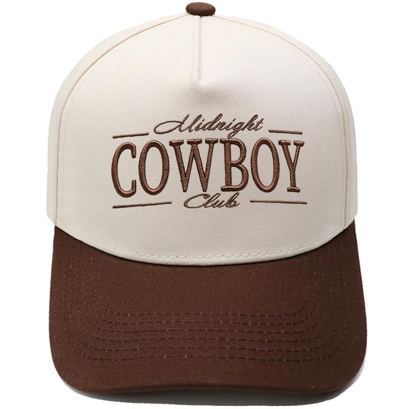 Midnight Cowboy Club Embroidery Color Matching Truck Driver Baseball Cap Male Female Shade Dad Cap