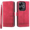 DIERFENG DF-03 For Xiaomi Redmi Turbo 3 5G/Poco F6 5G Leather Case Lines Imprint Wallet Phone Cover