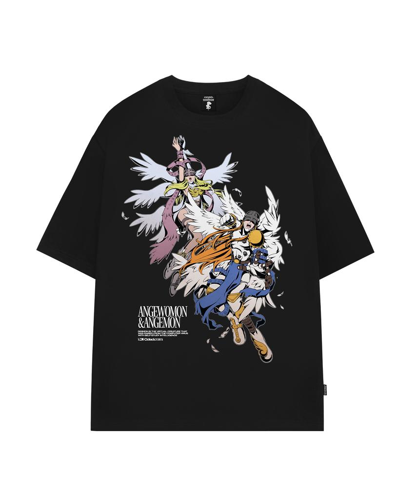 ODDSTUDIO [Digimon Adventure] Angemon & Angewomon Overfit T-Shirt - 3 Colors