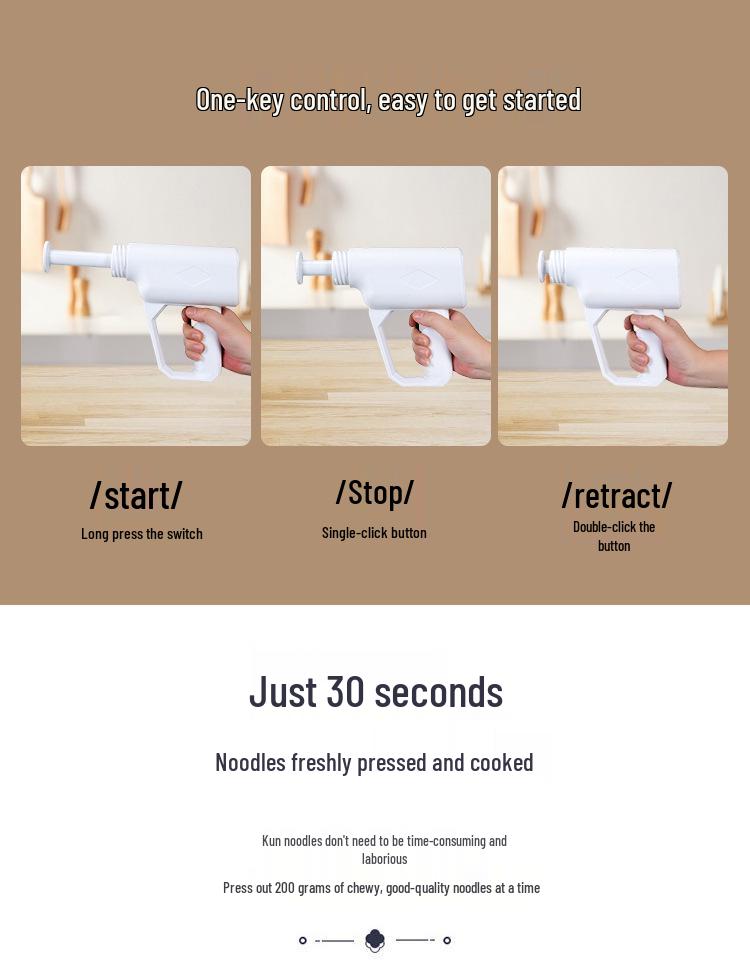 Портативная беспроводная автоматическая лапшерезка: Компактный электрический пресс для теста для легкой домашней лапши