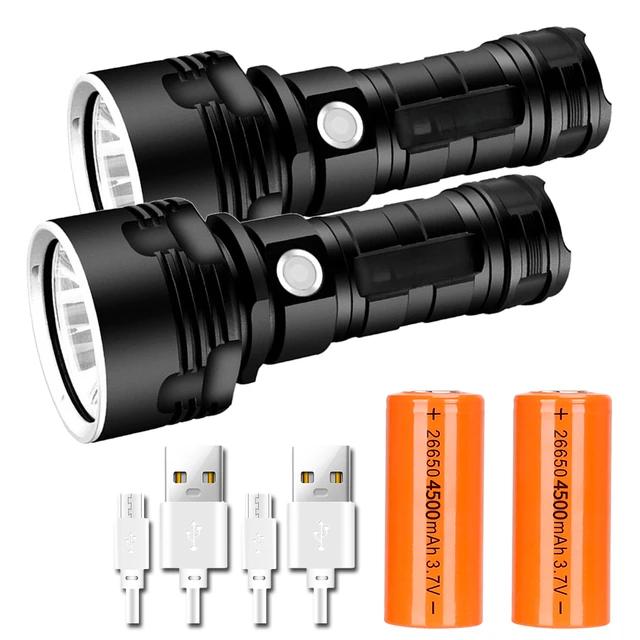 L2 P70 Powerful LED Flashlight USB Rechargeable Tactical Torch 26650 Battery Waterproof Camping Lantern Outdoor Emergency Lamp