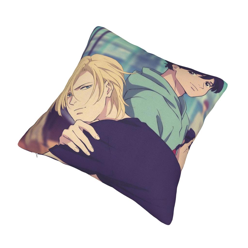 Декоративные наволочки Банановая рыба Аниме Аксессуары Постельная Подушка Чехол Наволочка Молния Много Размеров