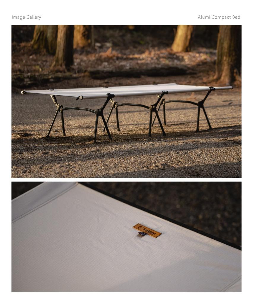 Alumi Compact Bed Cot Camping Foldable 2way Outdoor Stylish Picnic Compact Storage 600D Oxford 7075 Hard Aviation Aluminum Alloy Portable Storage Bag