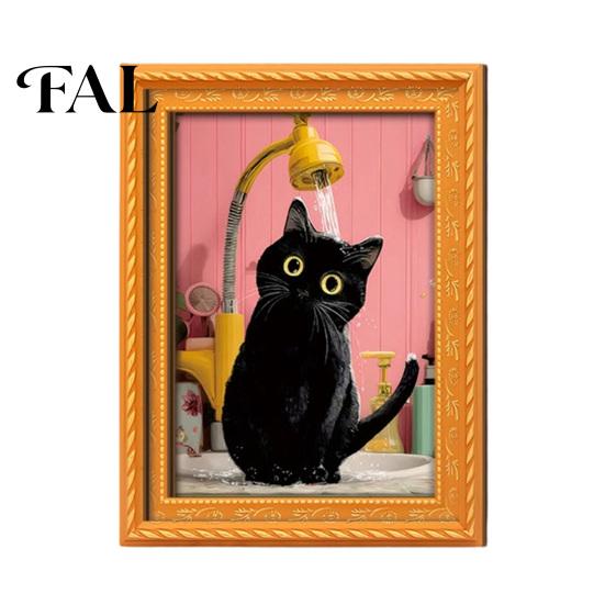 Декоративные Мягкие Магнитные Наклейки Деревянный Черный Кот Магнит на Холодильник, Сезонный Мультяшный Декор Кухни Ванной Комнаты, Осенние Домашние Украшения Милая Тема