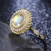 Роскошные круглые женские кольца золотого цвета, винтажные вечерние благородные женские кольца-миди, яркие кольца с имитацией опала, оптовая продажа