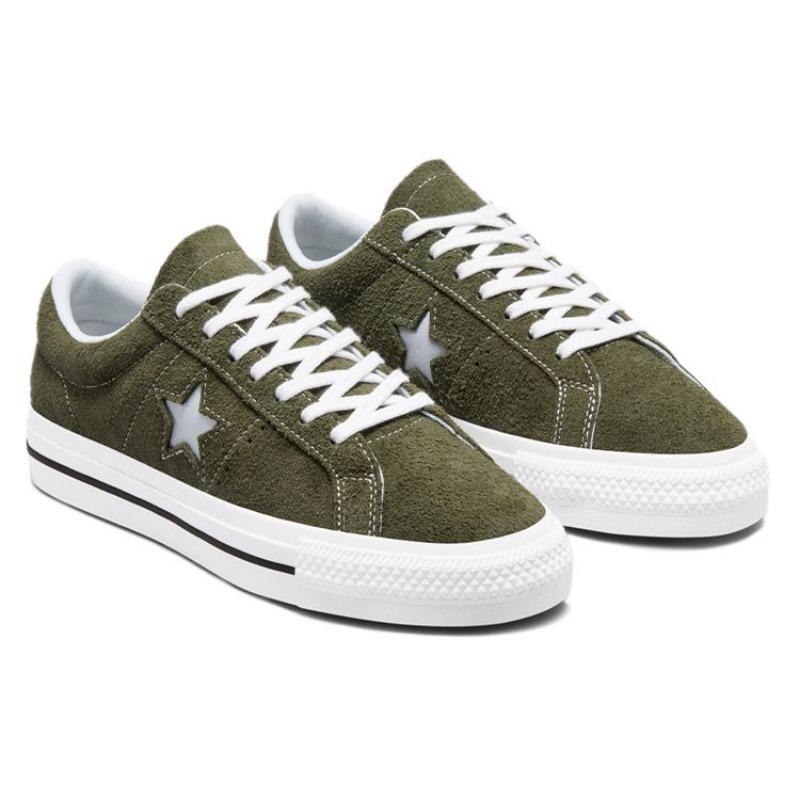 Converse Серия One Star Унисекс Низкие Кеды Винтажные Повседневные Оливково-Зеленые 171585C