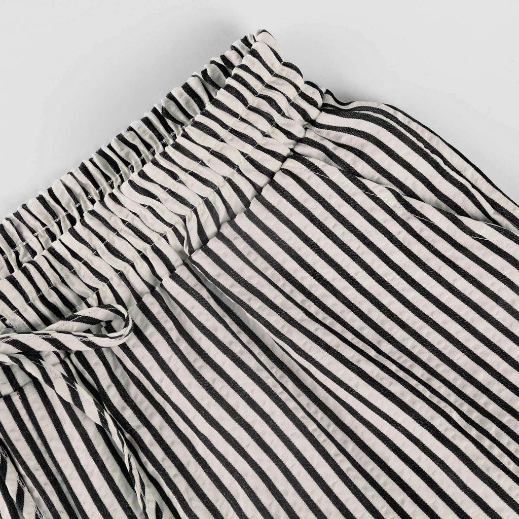 Женские модные повседневные свободные полосатые широкие брюки