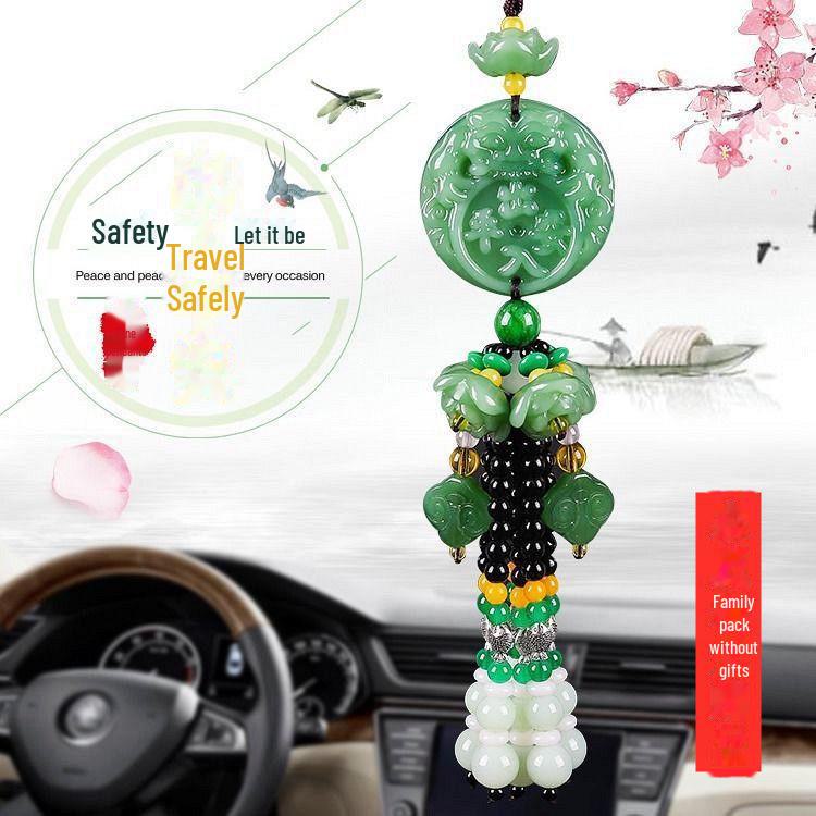Автомобильная подвеска в стиле Тан: Украшение для зеркала заднего вида в китайском стиле для безопасного и стильного салона автомобиля