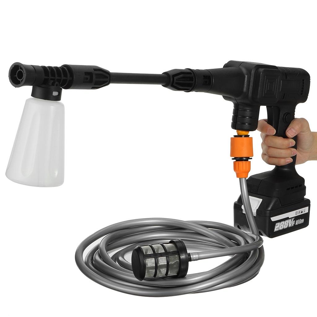50 бар 1500 Вт 288 ВФ Автомобильное зарядное устройство Электрический пистолет-мойка Пенный пистолет для 18 В аккумулятора Аккумуляторная мойка высокого давления
