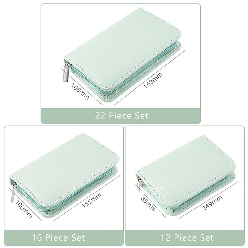 7/9/10/12/16/18/22/26 шт. набор ножей для ногтей из нержавеющей стали, косметический набор, сумка на молнии, маникюрный нож, строгальный станок, плоскогубцы для ногтей, маникюрные инструменты