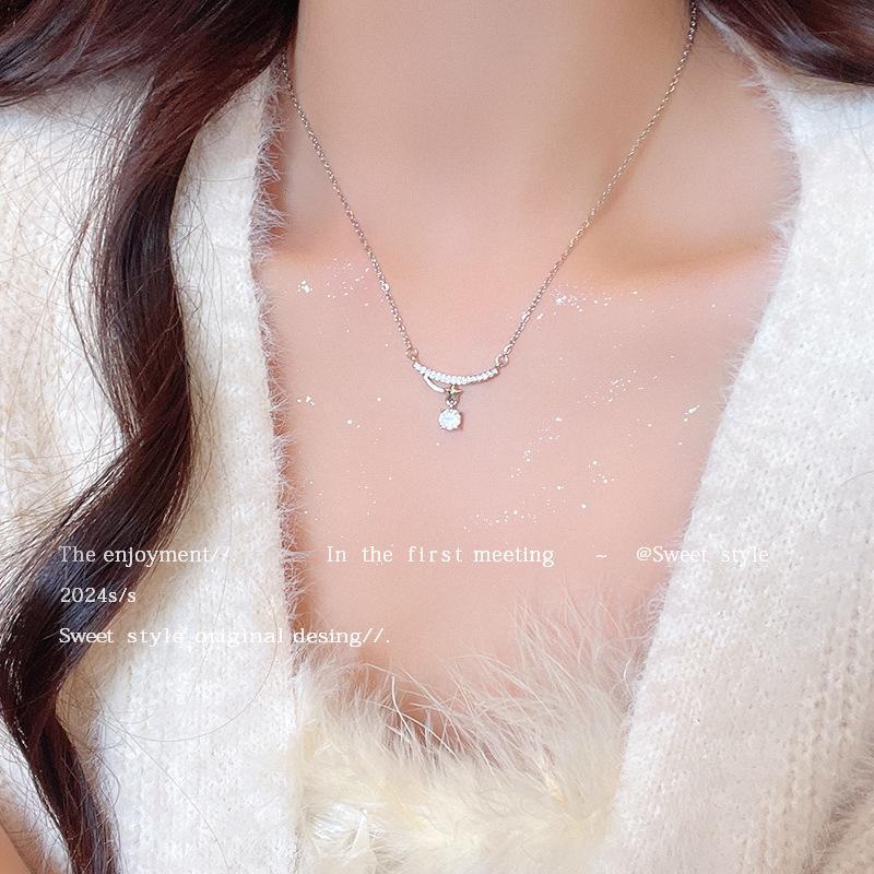 «Модное элитное жемчужное ожерелье: Универсальная цепочка на ключицу из титановой стали для женщин