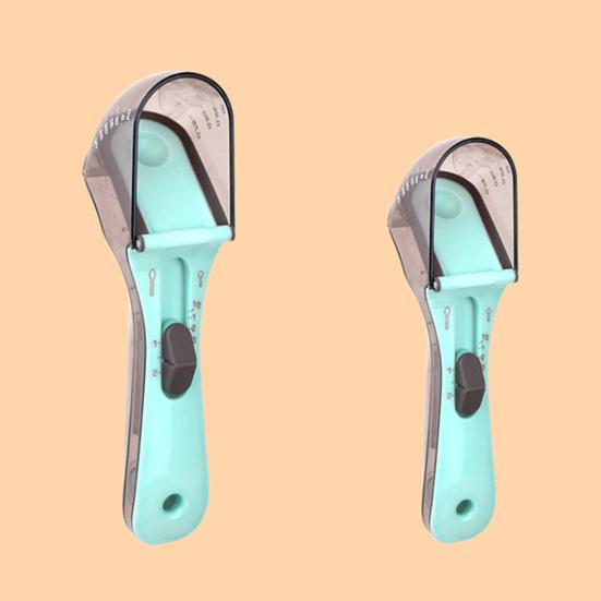 Мерная ложка для корма для домашних животных Регулируемая мерная кружка для корма для домашних животных с управлением Многофункциональная кухонная ложка для муки, кофе, сахара