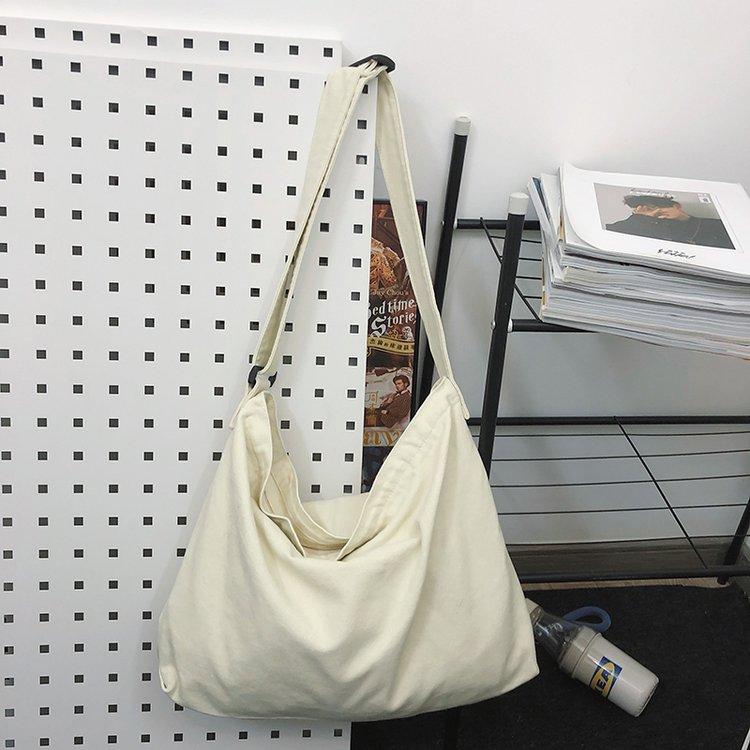 Модная универсальная сумка-мессенджер, женская большая вместительная холщовая сумка в стиле ретро, ​​студенческая сумка, простая большая сумка