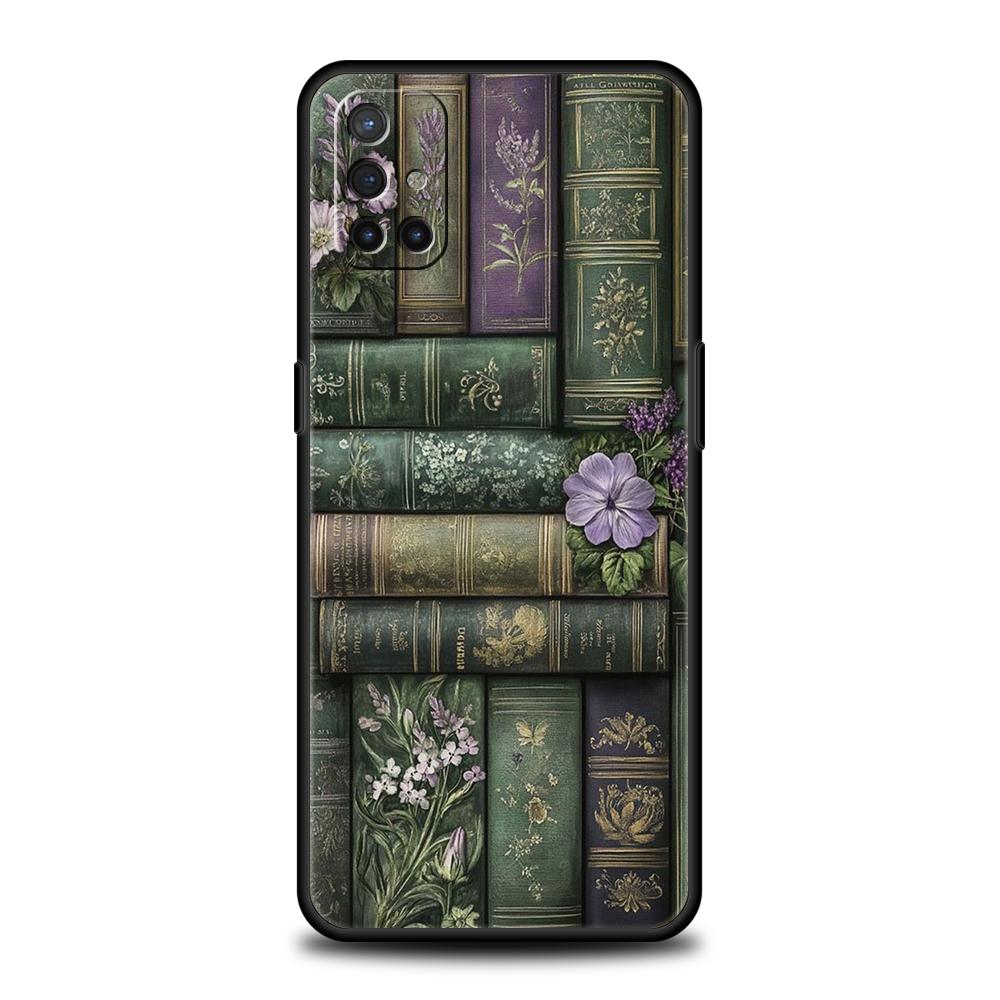Винтажная книжная полка Расписной чехол для телефона Для Oneplus 12 12R 11 10T R10 Nord N100 N200 N10 10 7 8 9 7T 8T 9R 9RT Pro Мягкая ТПУ крышка