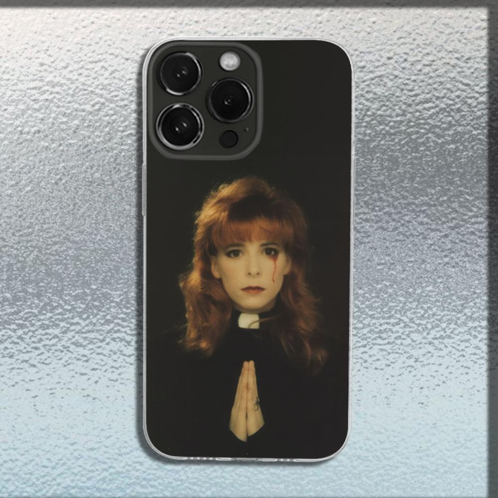 Чехол для телефона певицы M-Mylene Farmer для iPhone 16,15,14,13,12,11 Plus,Pro,Max,XR,XS,X,Plus,SE,Mini Прозрачный Мягкий Чехол