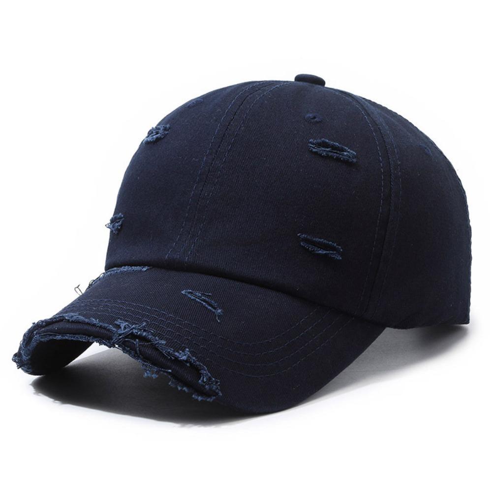 Broken Hole Baseball Cap Hip-hop Washed Cotton Baseball Hats  For Man Women Outdoor Sports