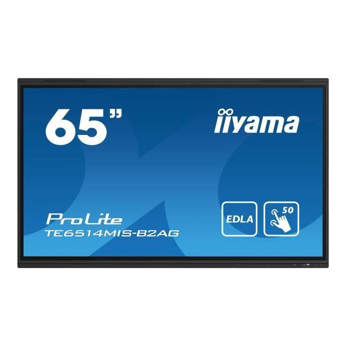 Écran LCD - Iiyama - ProLite TE6514MIS-B2AG - 65 Pouces - 4K - Écran Tactile Multi-touch