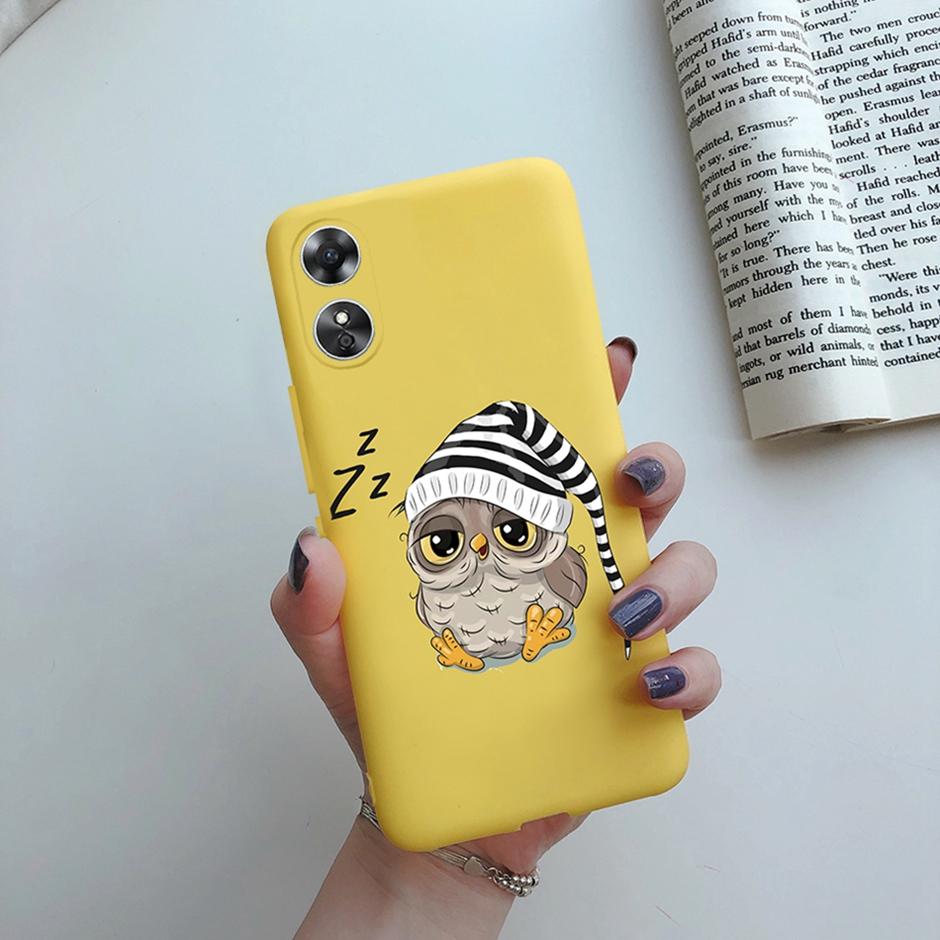 For OPPO A17 Phone Case CPH2477 Flower Butterfly Casing TPU Soft Silicone Back Cover for Oppo A17 A 17 Shell OppoA17 Bumper Capa