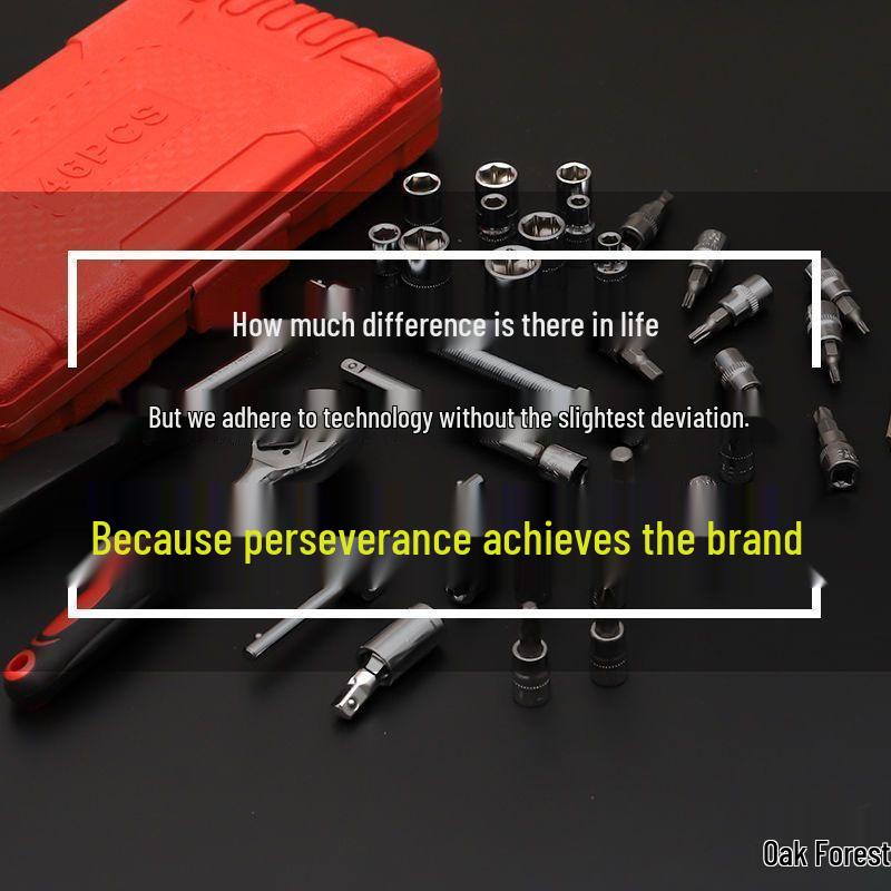 Набор из 46 предметов, многофункциональный инструмент с трещоткой и торцевыми головками для автомобилей и мотоциклов