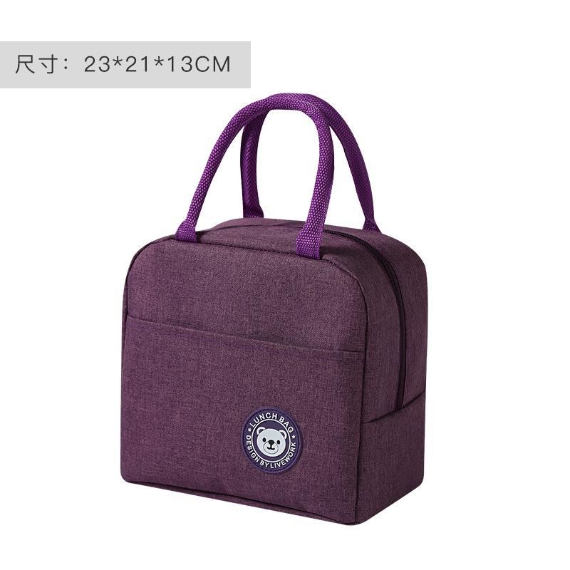 Keep Warm Cooler Lunch Box Portable Insulated Canvas Lunch Bag Thermal Food Picnic Lunch Bags For Women Kids KTY