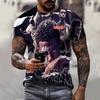 Round Neck 3D Marvel Black Panther Printed Casual Short Sleeved Men's T-shirts - Soft Medium Stretch Polyester Fabric Summer Relaxed Fit Clothing