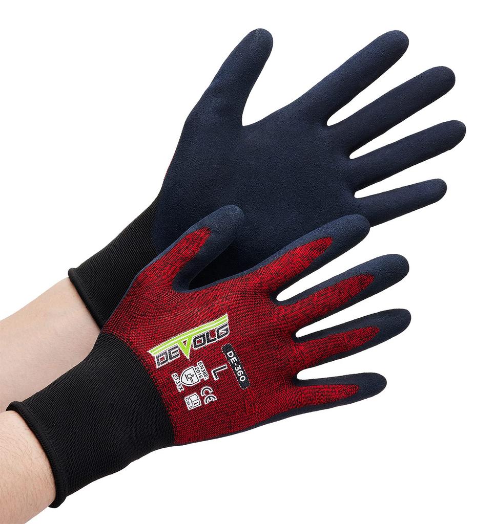 Рабочие перчатки Weed DEVOLG для транспортировки и склада, сенсорные, прочные, натуральные, средние, DE-360, рабочие, совместимые, с захватом, резиновые, (10 пар)