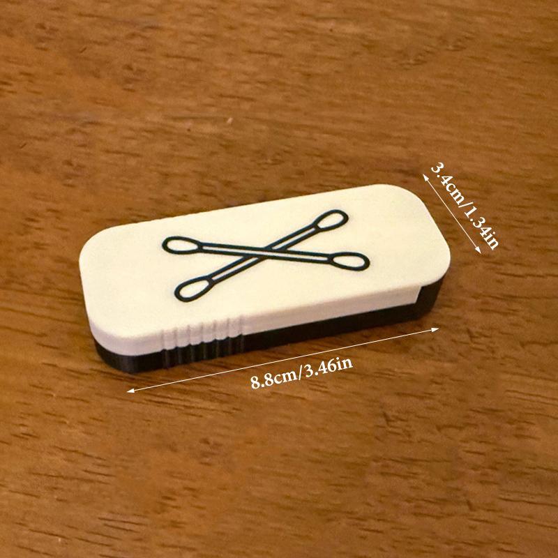 Mini Sliding Cotton Swab Storage Box With Keychain Portable Swab Case For Travel And Daily Use Dust-Proof Keeps Clean!
