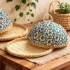 Плетеная фруктовая корзина из ротанга ручной работы с крышкой, Южноазиатский стиль, Защитная от насекомых крышка для еды на обеденный стол