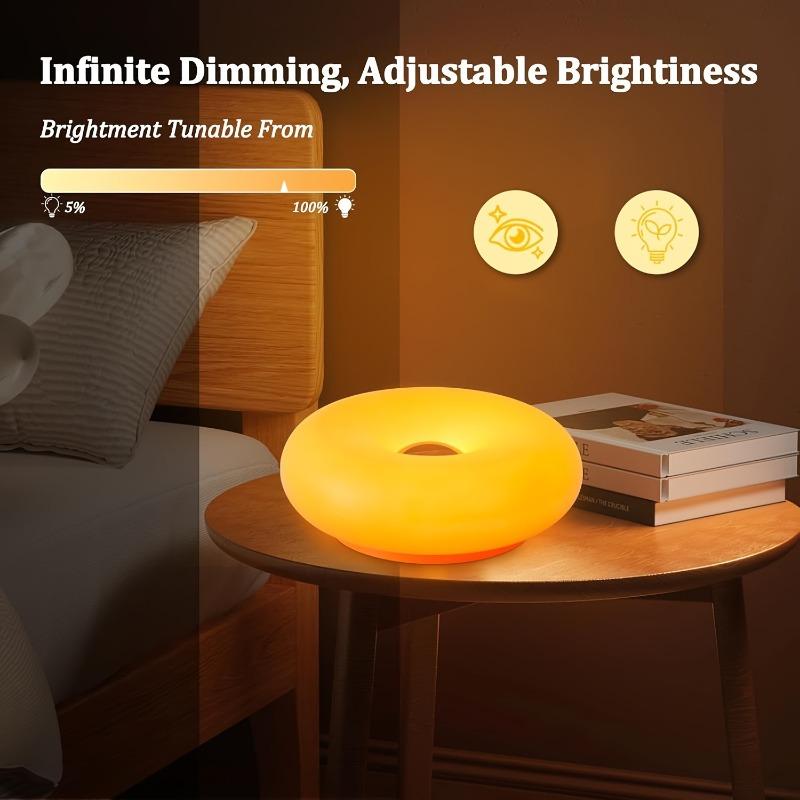 Circular Wall Lamp, Bedroom Touch Orange Bedside Lamp, Ambient Light